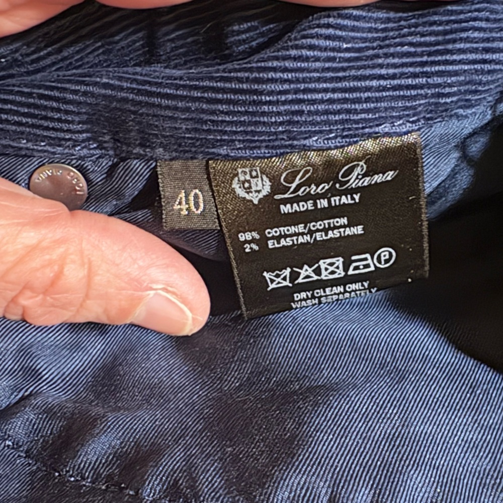 Loro Piana navy corduroy pants - Picture 4 of 4